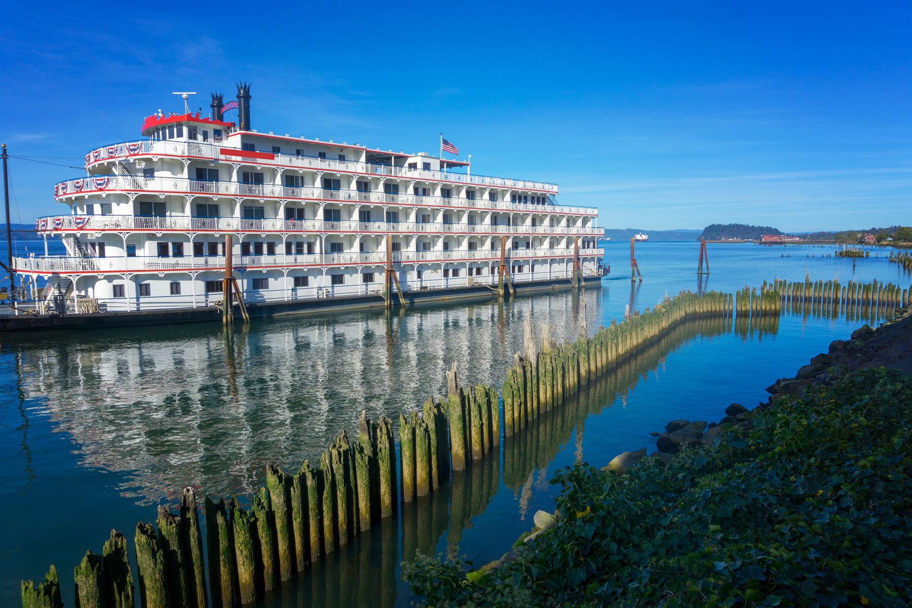 Paddlewheeler at Astoria near the mouth of the Columbia River