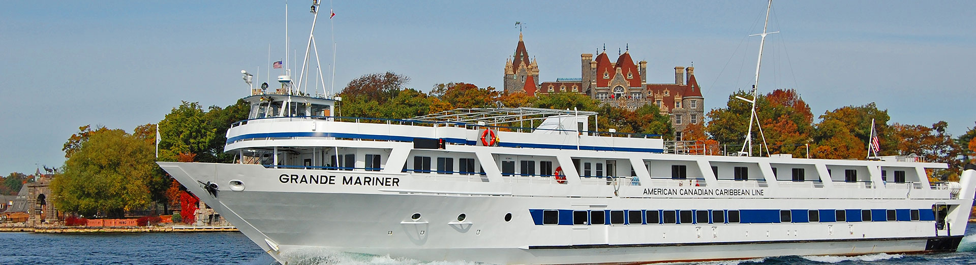 A US river cruise ship on an American river
